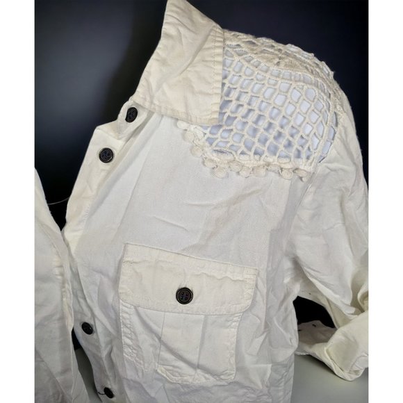 Millenium Lace Shoulder Button Up - Picture 2 of 12